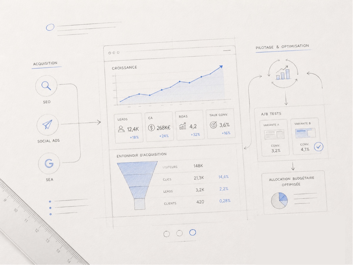 Reporting transparent par Start'Medias : suivi mensuel des résultats avec dashboards et indicateurs clés